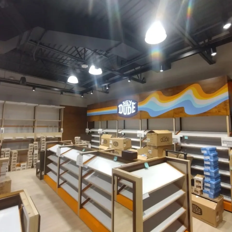 Hey Dude shoe store electrical and lighting Bay Area